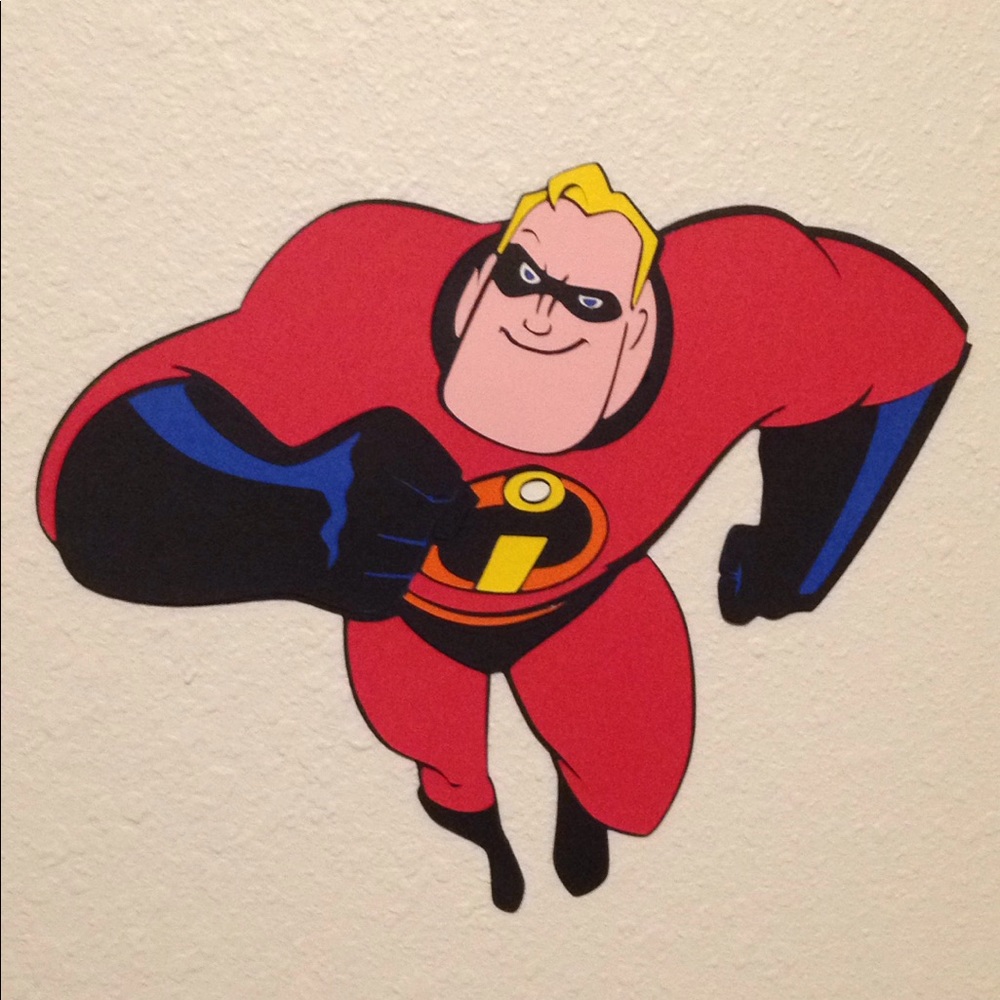 MR.INCREDIBLE Paper Cricut Cutout Bday Party Decor